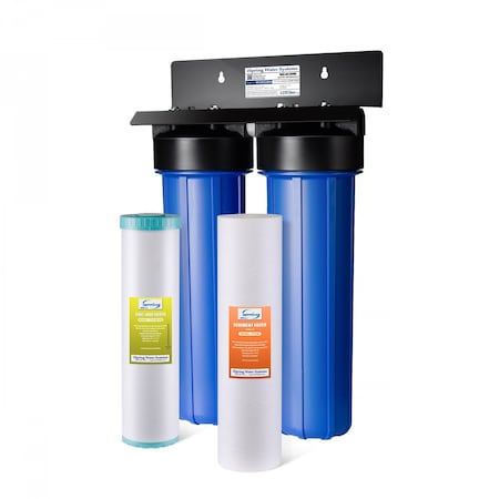 Ispring 2-Stage Whole House Water Filter System with Sediment + GAC and KDF WGB22B-KS